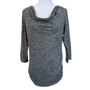 VINTAGE Y2K 90s Blouse Top Shirt M/L Cowl Whimsigoth Grunge Career Travel Tissue